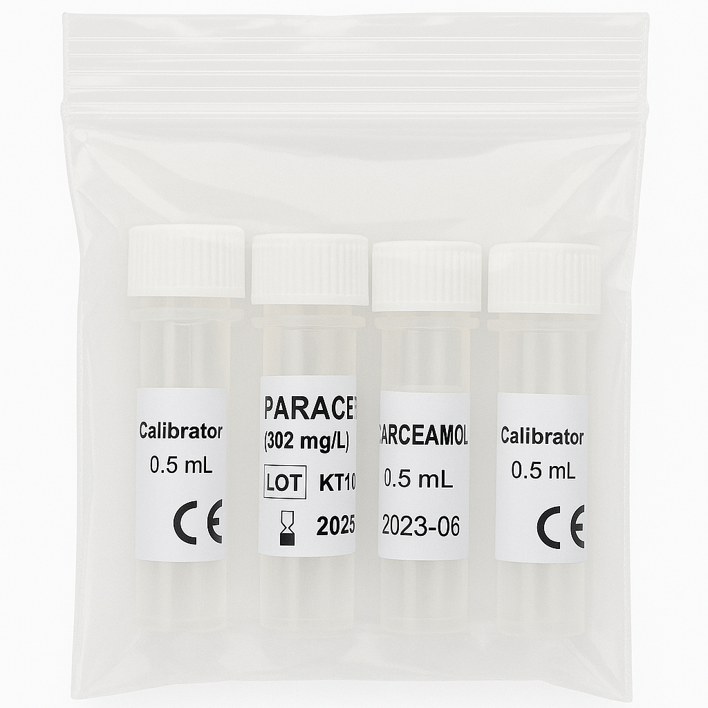 Clear plastic packaging with measurement labels on a white background