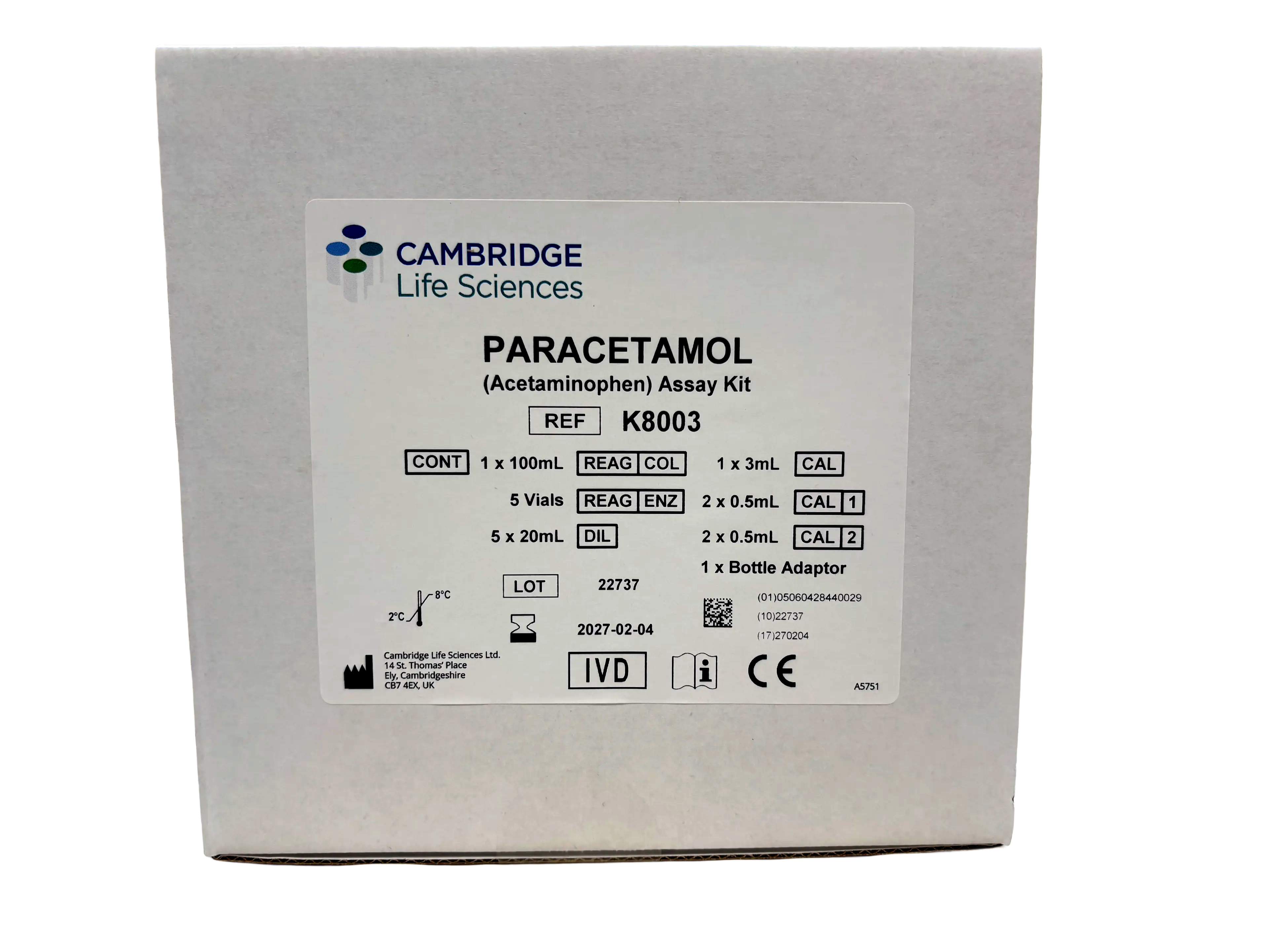 Paracetamol (Acetaminophen) Assay Kit K8003