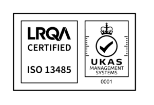 UKAS AND ISO 13485 BLACK OUTLINED